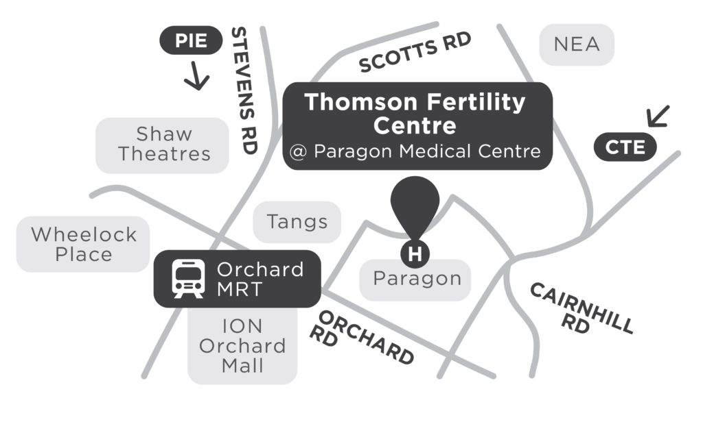 Thomson Fertility Centre at Paragon - Map